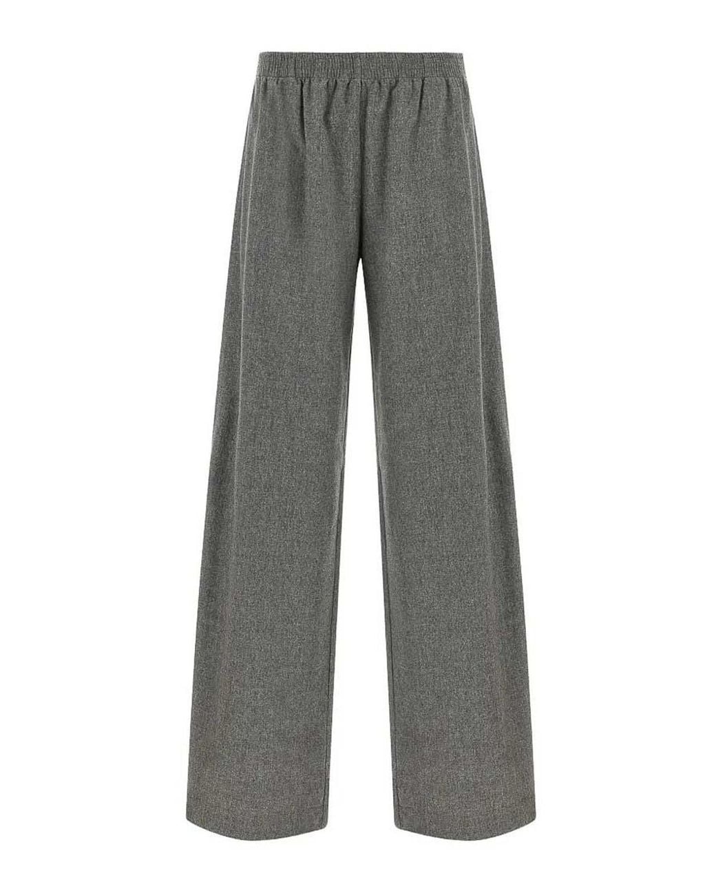 Fabiana Filippi Gray Trousers Elastic Waist