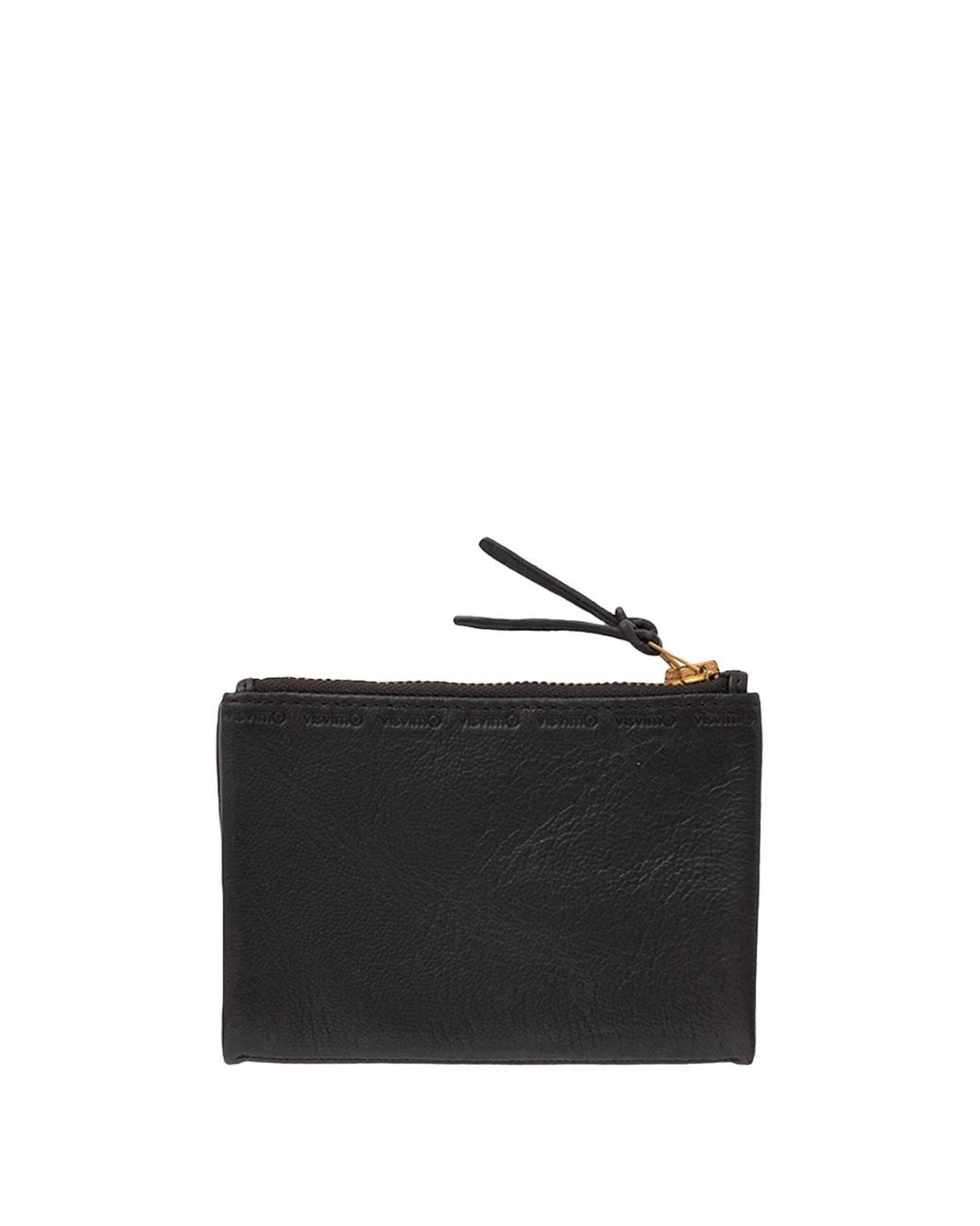 Visvim Black Folding Zip Wallet for men