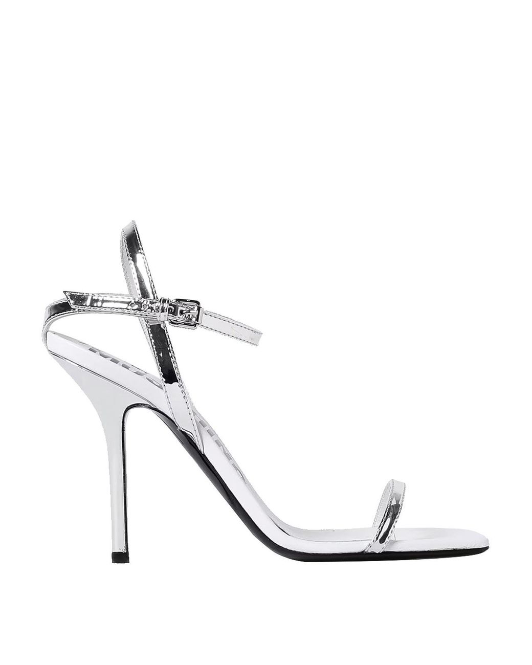 Moschino White Parade Mirror Sandal