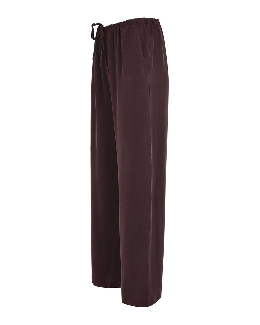 Alysi Purple Trousers Made Of Silk