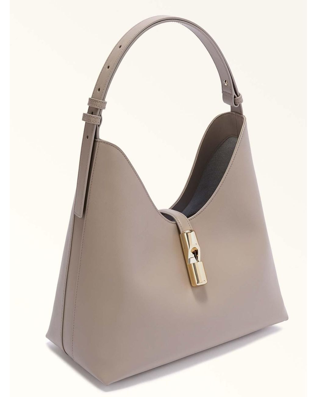 Furla Gray Goccia M Hobo Bag