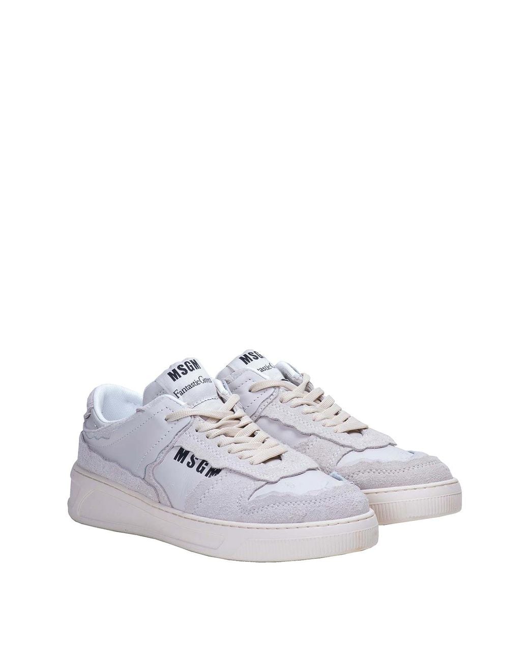 MSGM White Fantastic Trainer for men