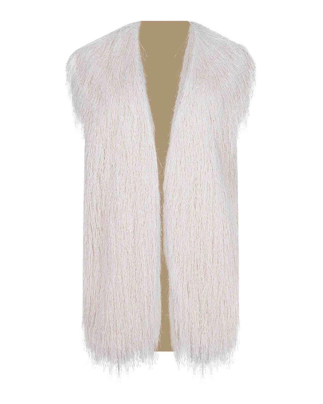 Alysi White Vest Made Of Polyester