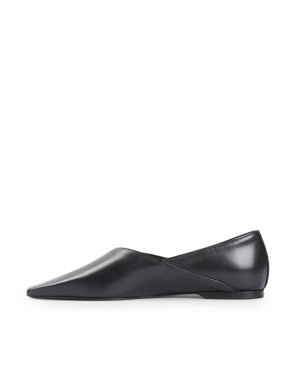 Totême Black Everyday Leather Flats