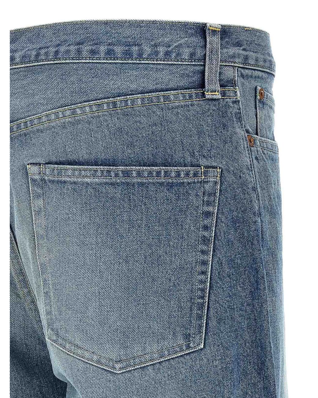 Ssstein Blue Cotton Jeans for men