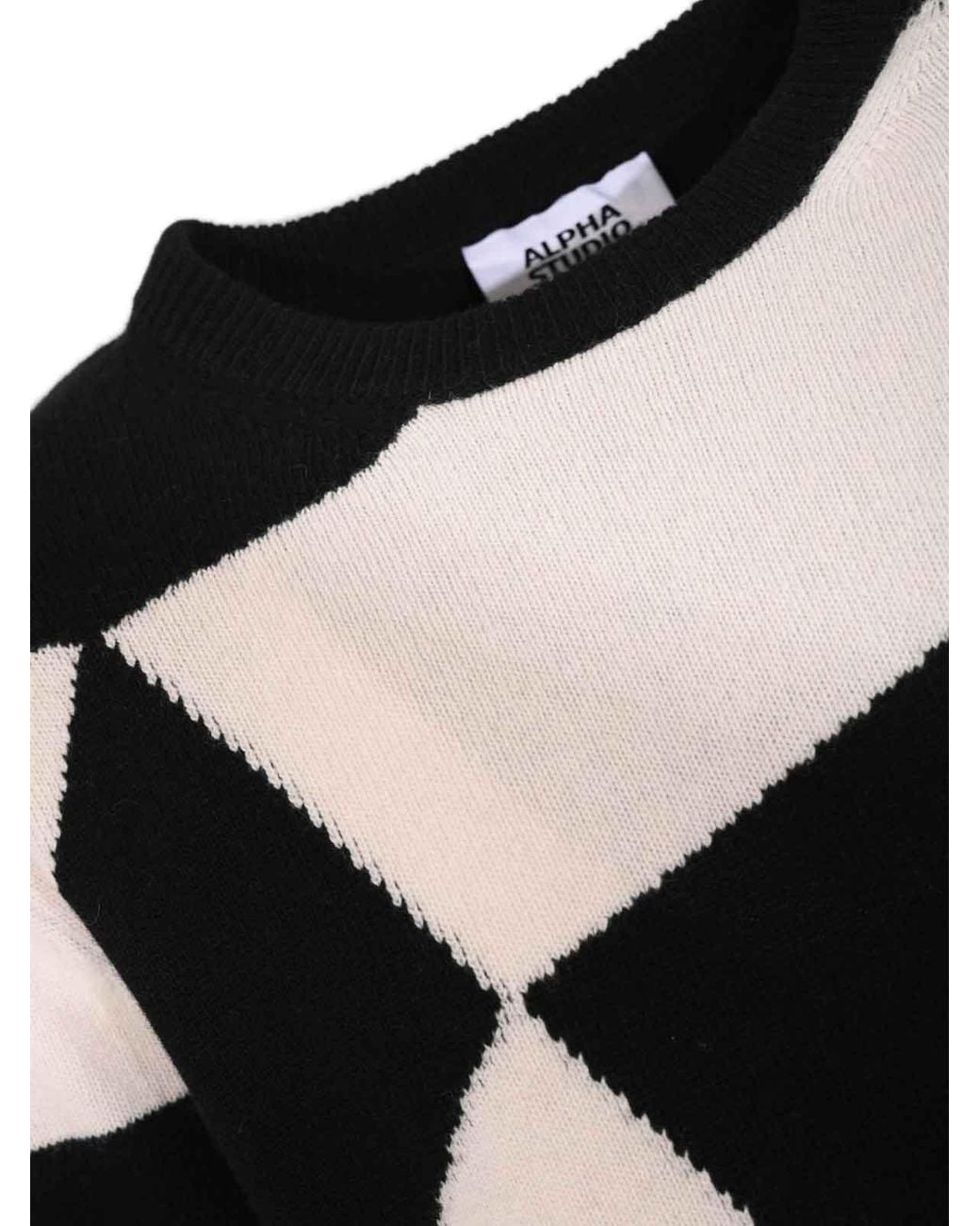 Alpha Studio Black Sweater for men