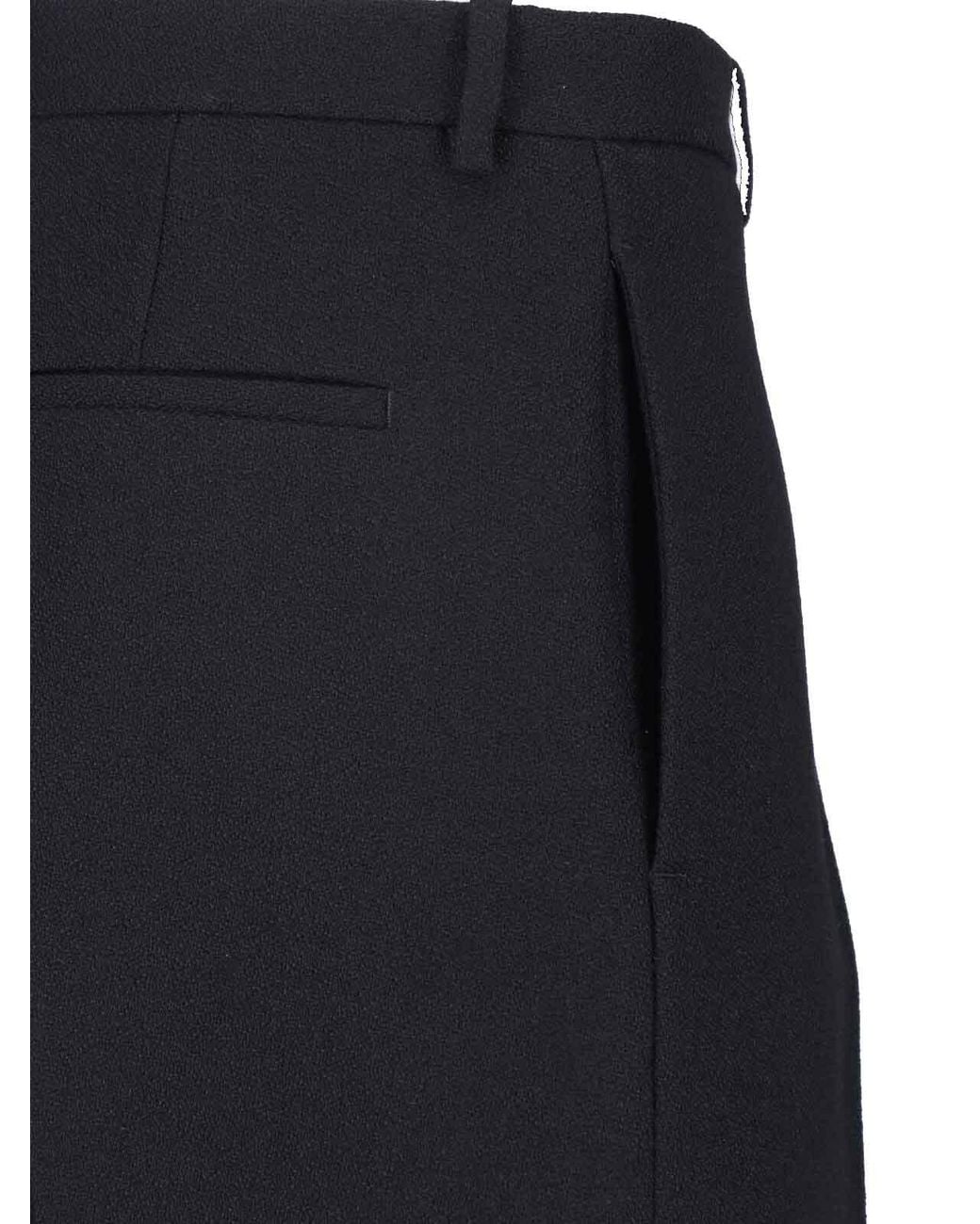 Jil Sander Black Tailored Virgin Wool Trousers for men