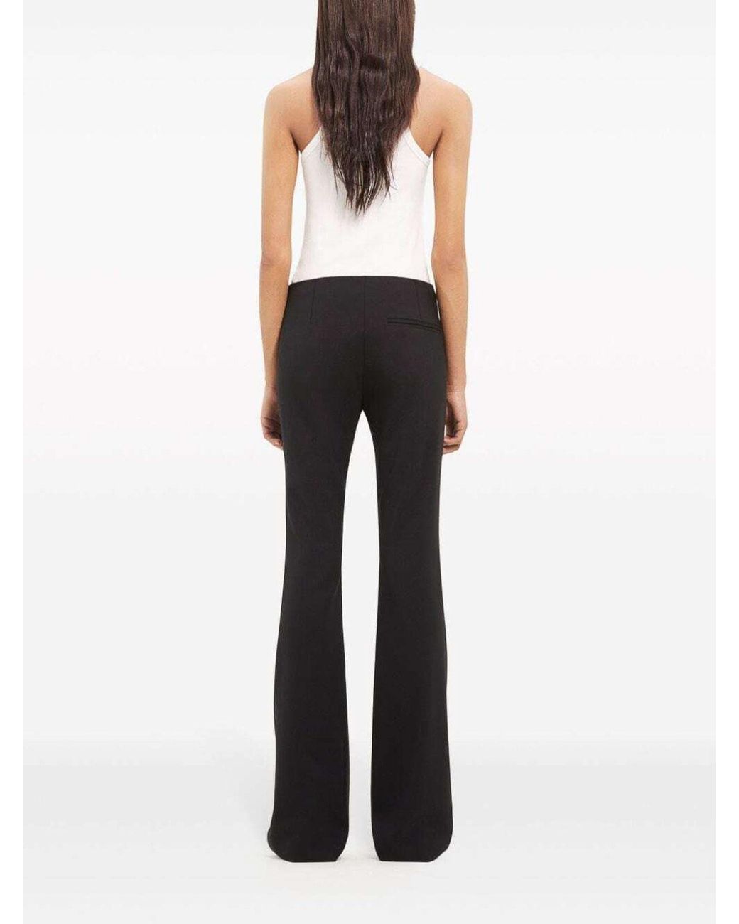 Courreges Black Twist Tailored Wool Pants