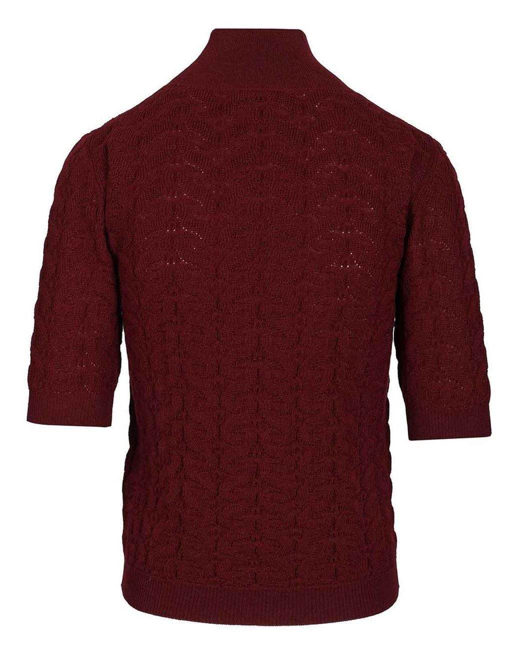 Etro Red Mock Neck Sweater