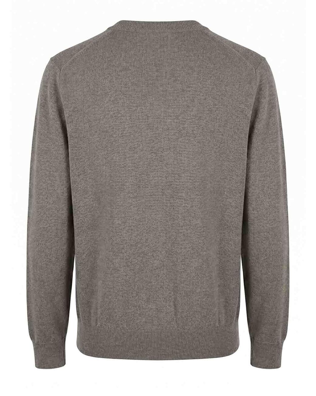 Suéter Cuello Redondo Brunello Cucinelli de hombre de color Gray