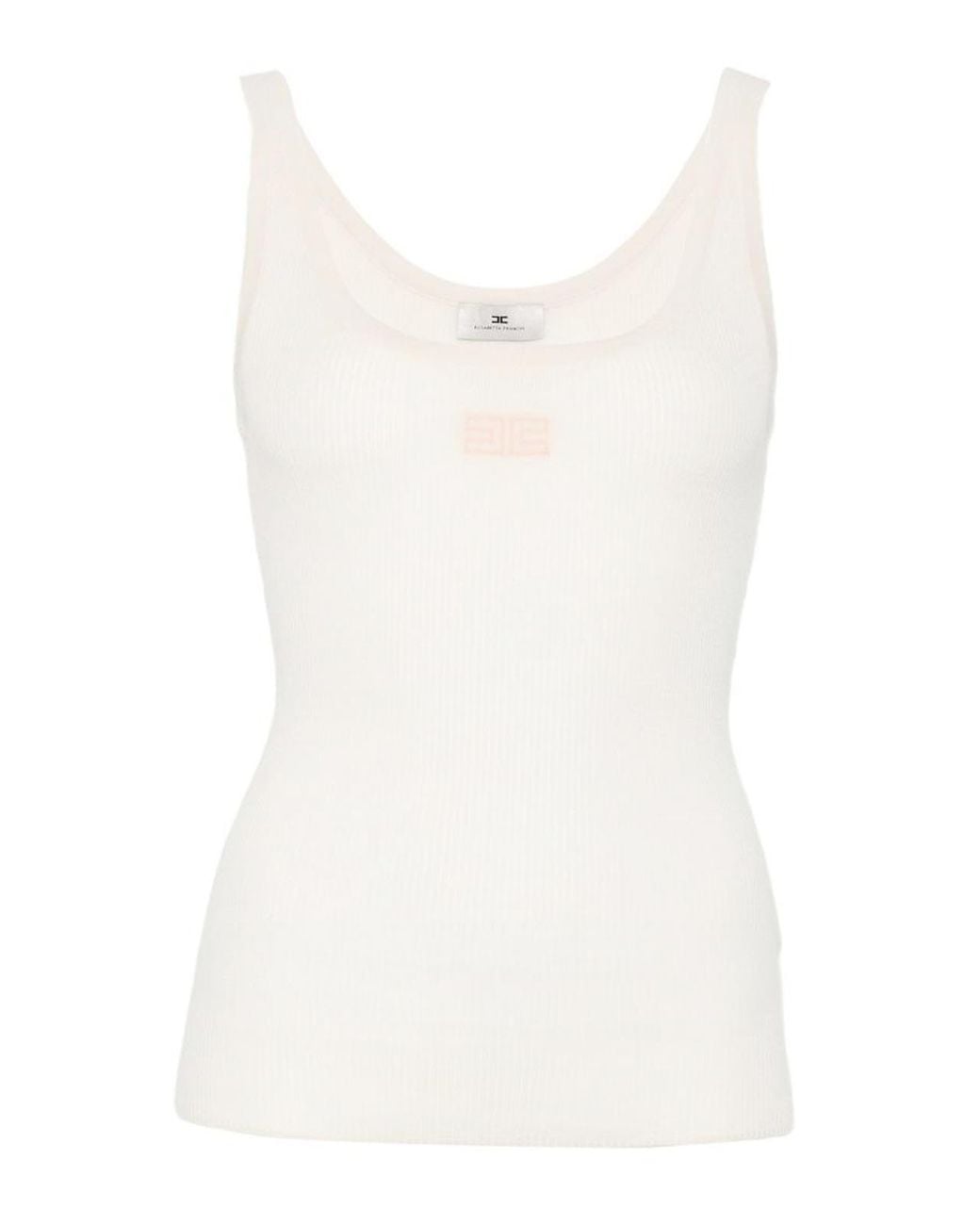 Elisabetta Franchi White Wool Top