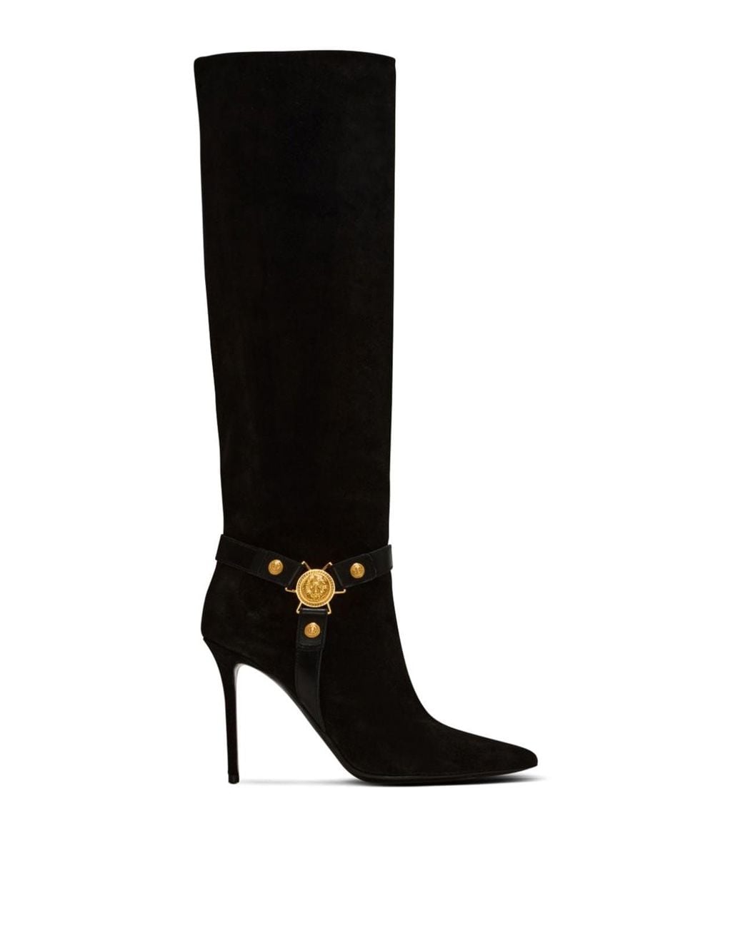 Balmain Black Eva High Stiletto Heel Boots