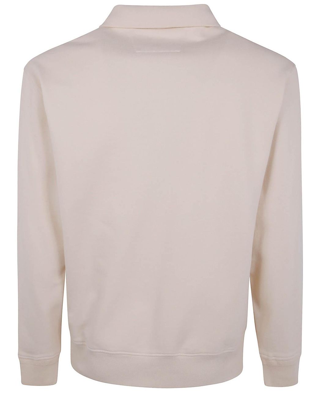 C P Company White Sweatshirts Polo Collar for men