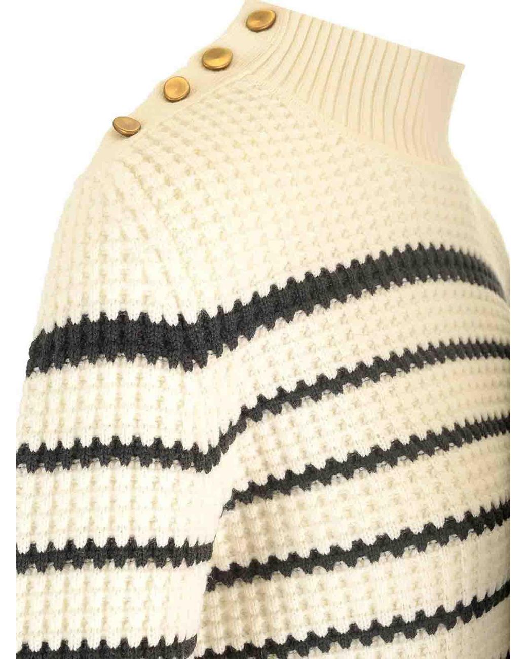 Forte_forte White Striped Sweater