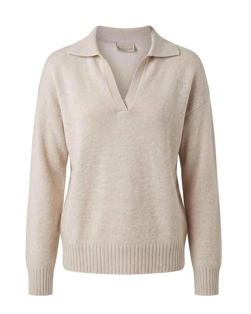 Drumohr Natural Polo Neck Sweater