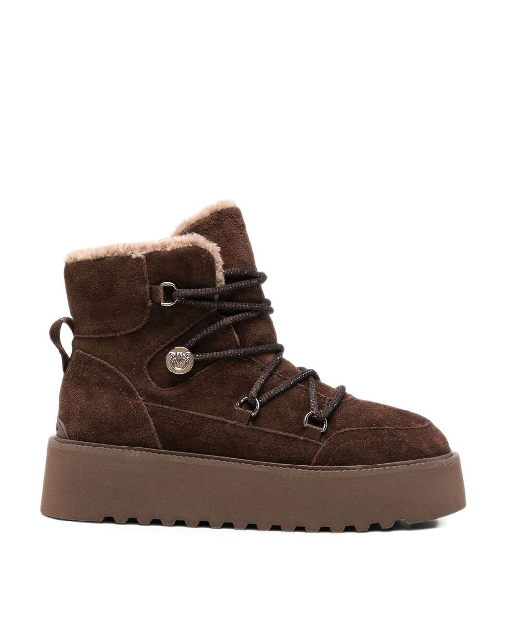 Pinko Brown Lace-Up Shoes