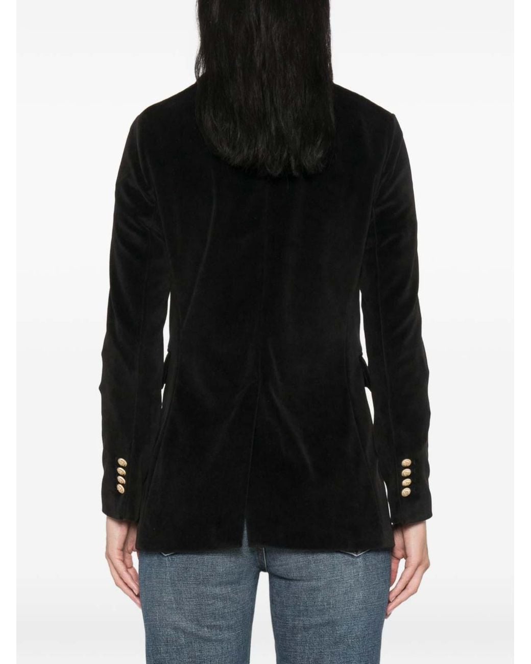 Circolo 1901 Black Cotton Double-Breasted Jacket