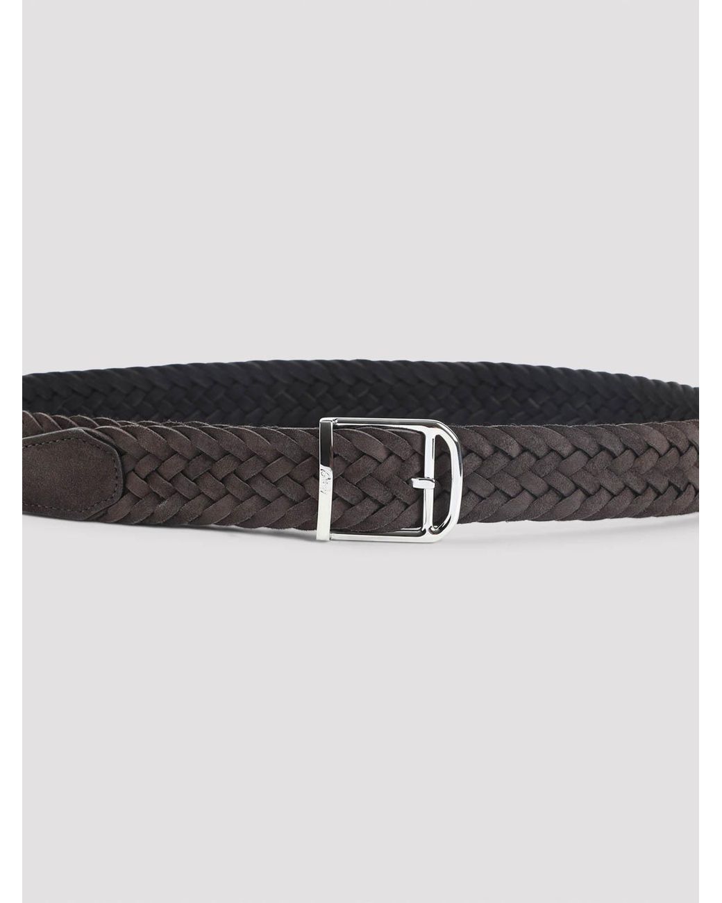 Brioni White Braided Belt for men