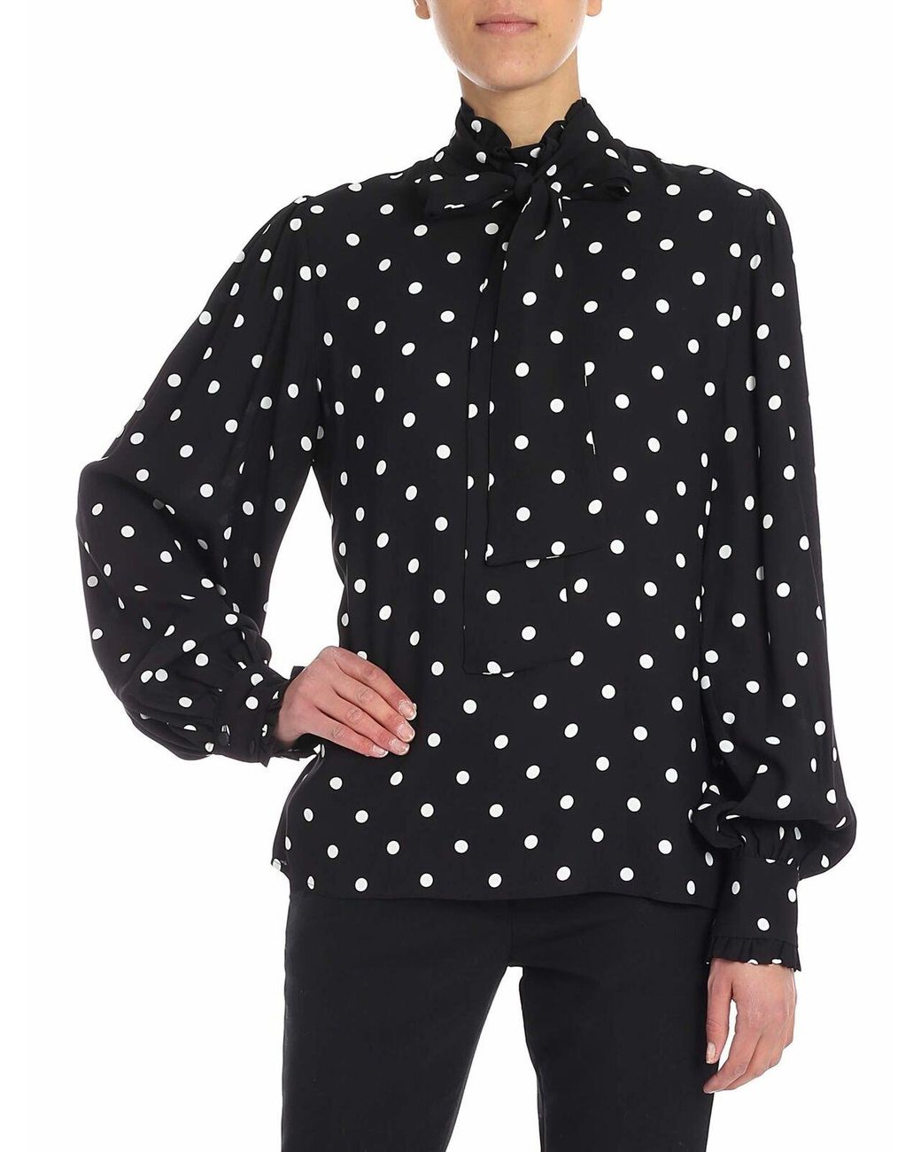 Vivetta Black Polka Dot Blouse