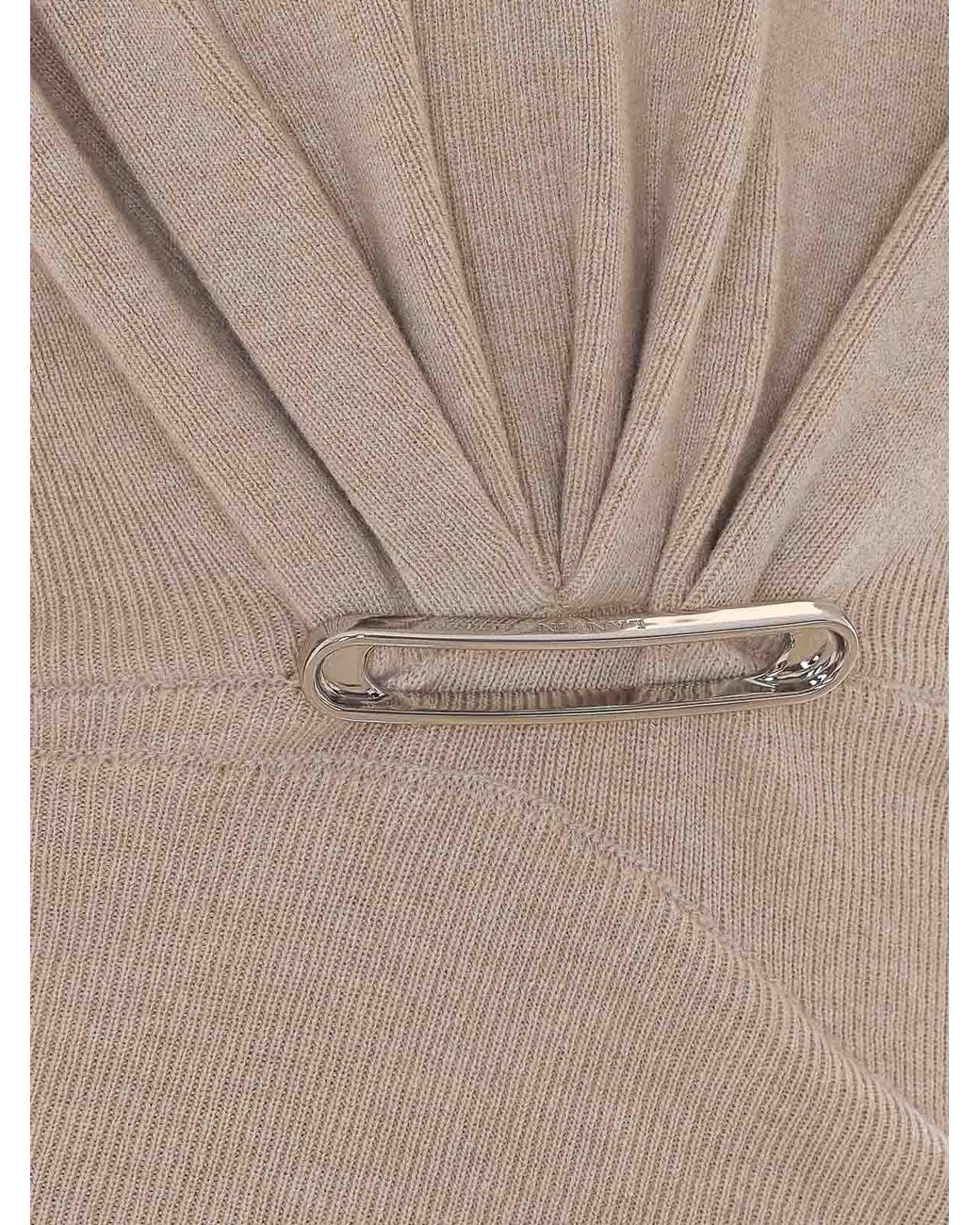 Lanvin Natural Draped Sweater