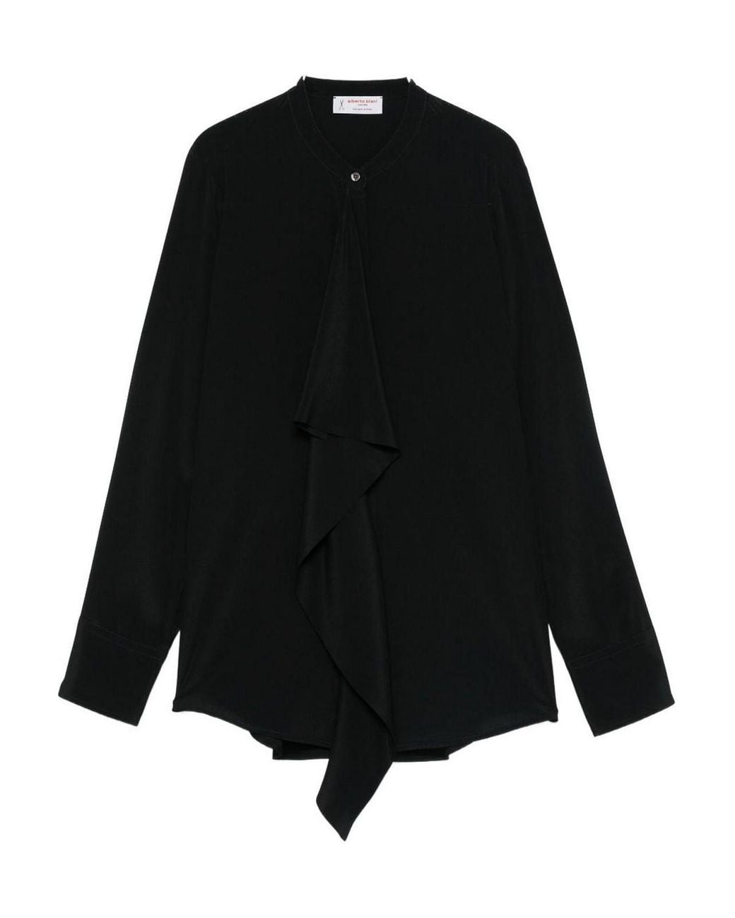 Alberto Biani Black Silk Shirt