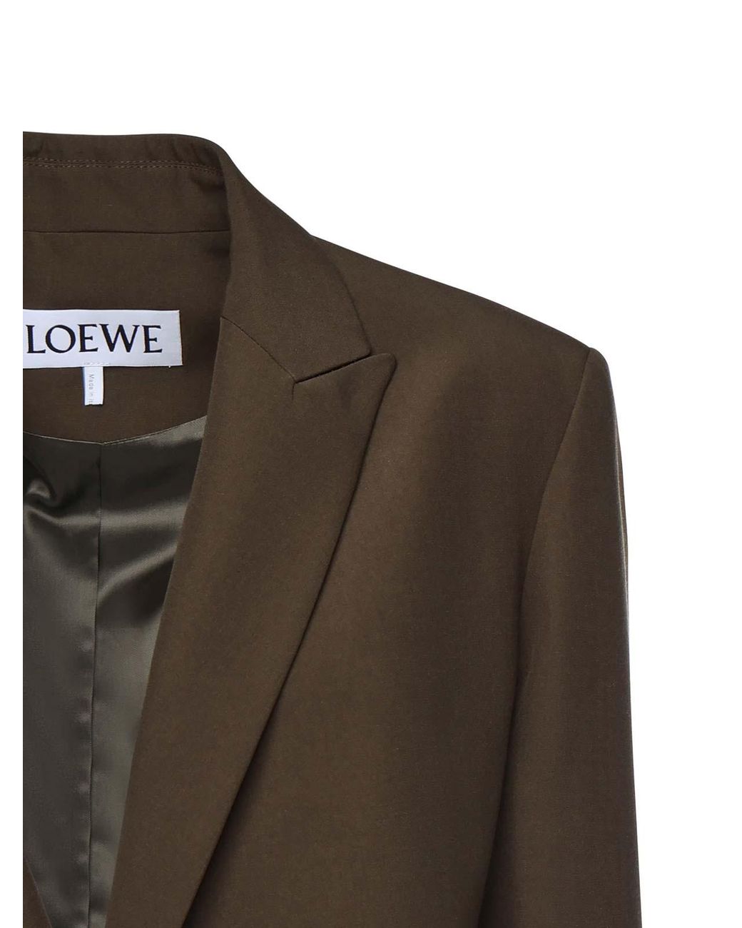 Loewe Green Draped Wool Jacket