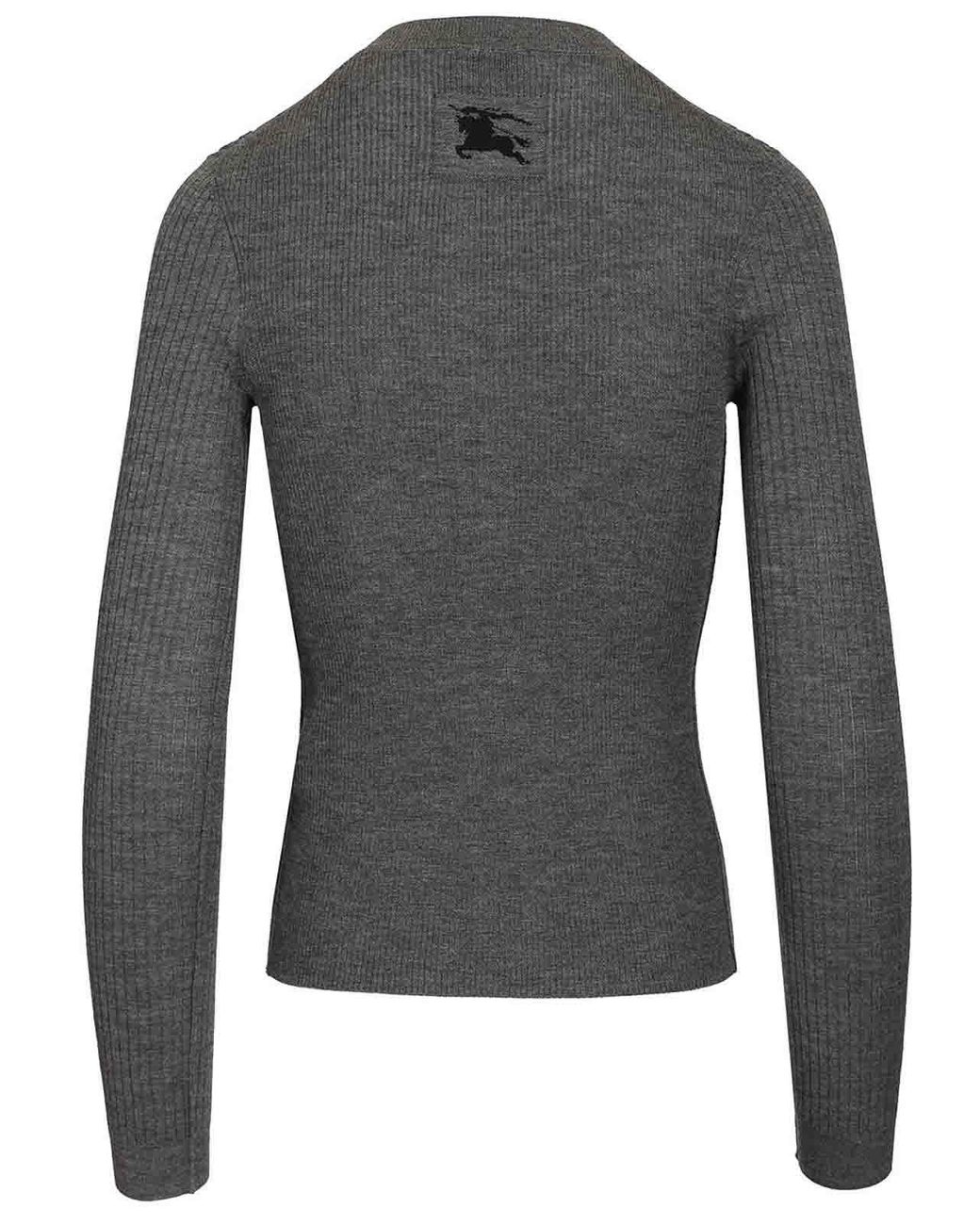 Burberry Gray Cashmere Cardigan