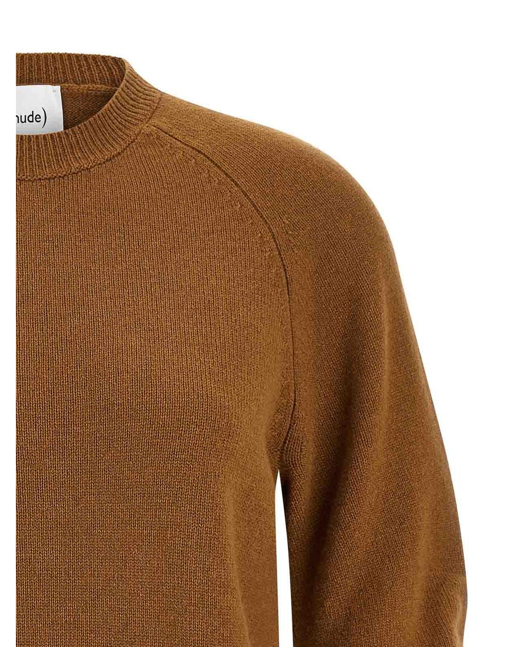Nude Brown Curved Sleeve Sweater