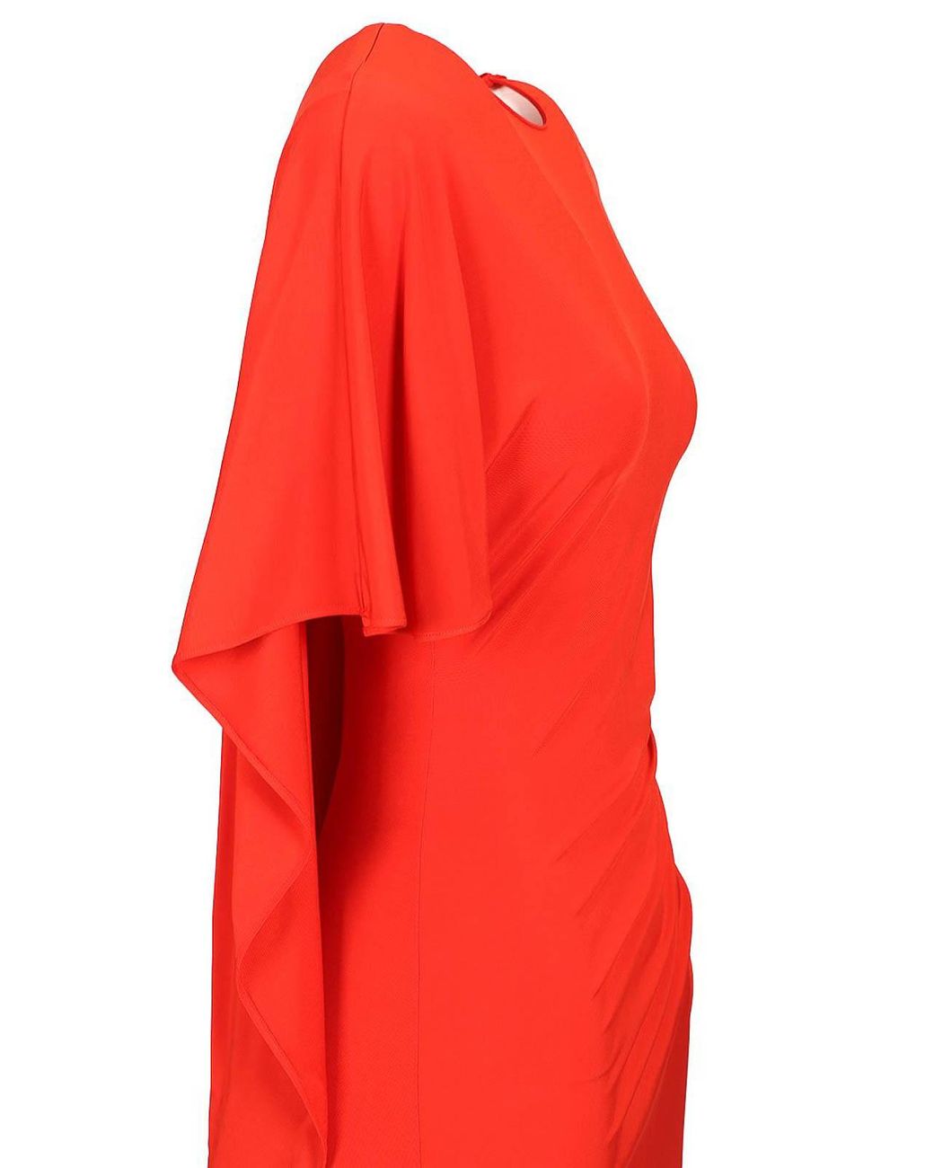 Stella McCartney Red Asymmetrical Cape Maxi Dress