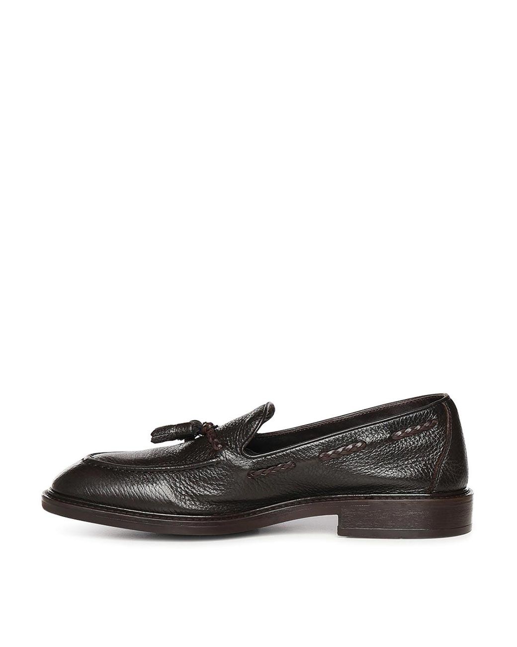 Alexander Hotto Black Hammered Leather Loafers for men