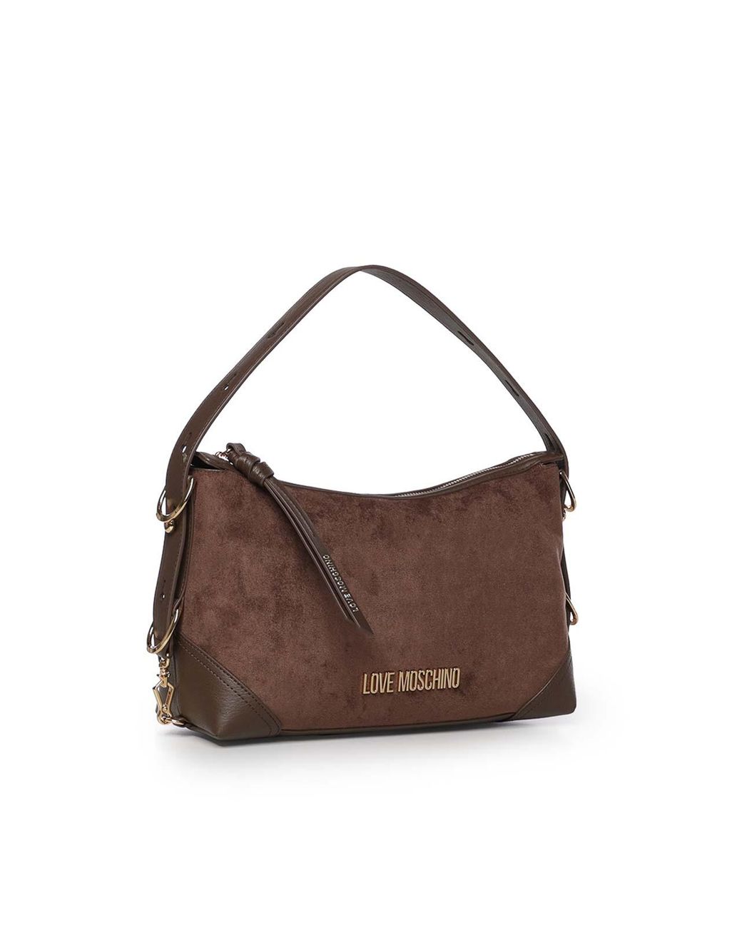Love Moschino Brown Logo Shoulder Bag