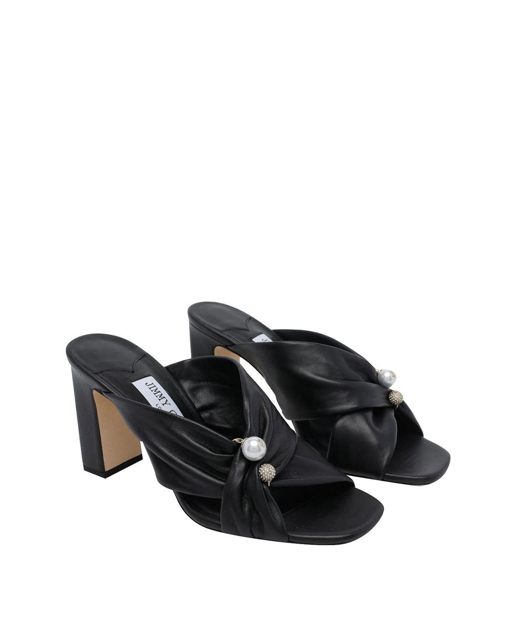 Jimmy Choo Black Rafi Pump Sandals
