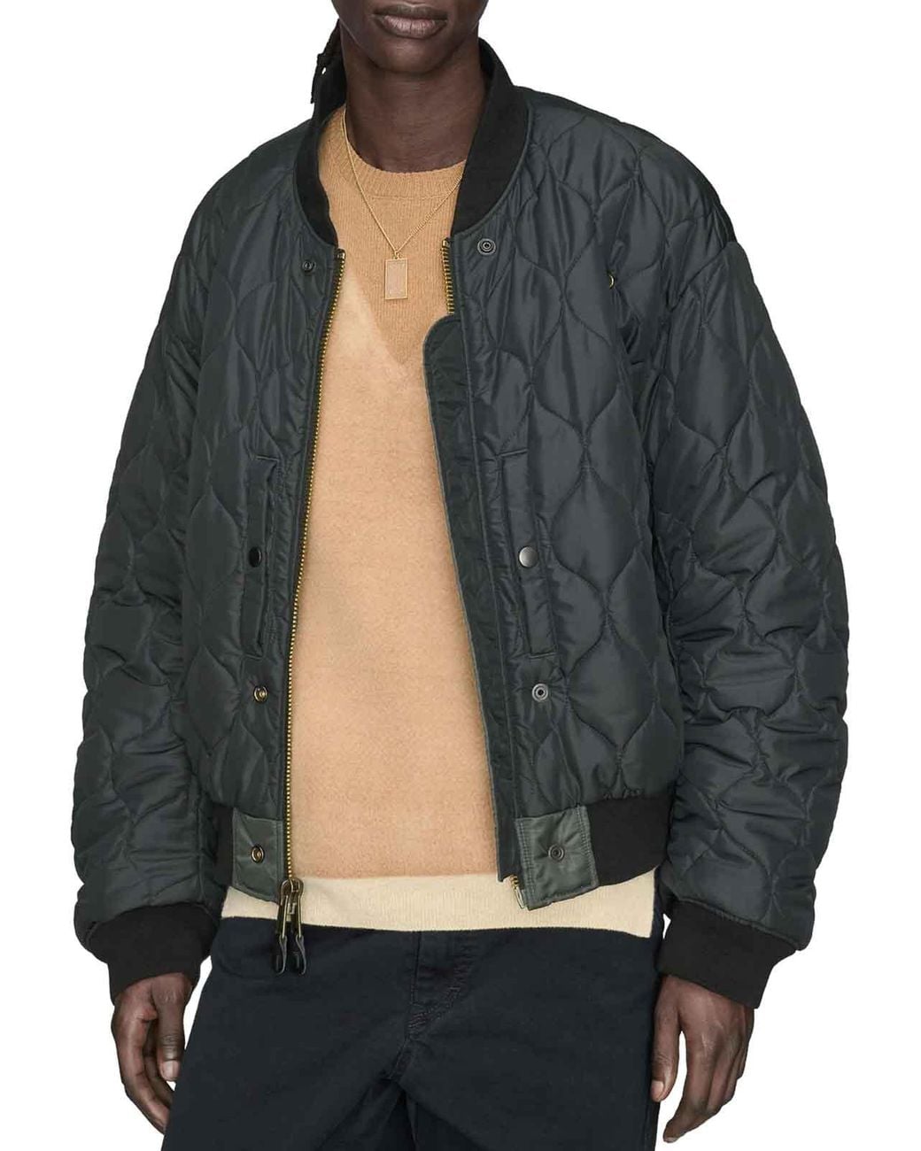 Maison Margiela Black Reversible Nylon Bomber for men