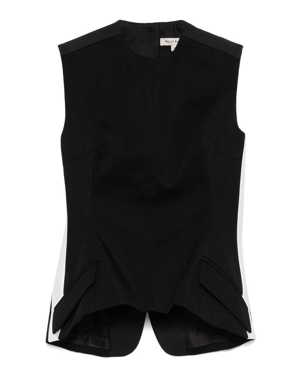 MERYLL ROGGE Black Twill-Weave Vest