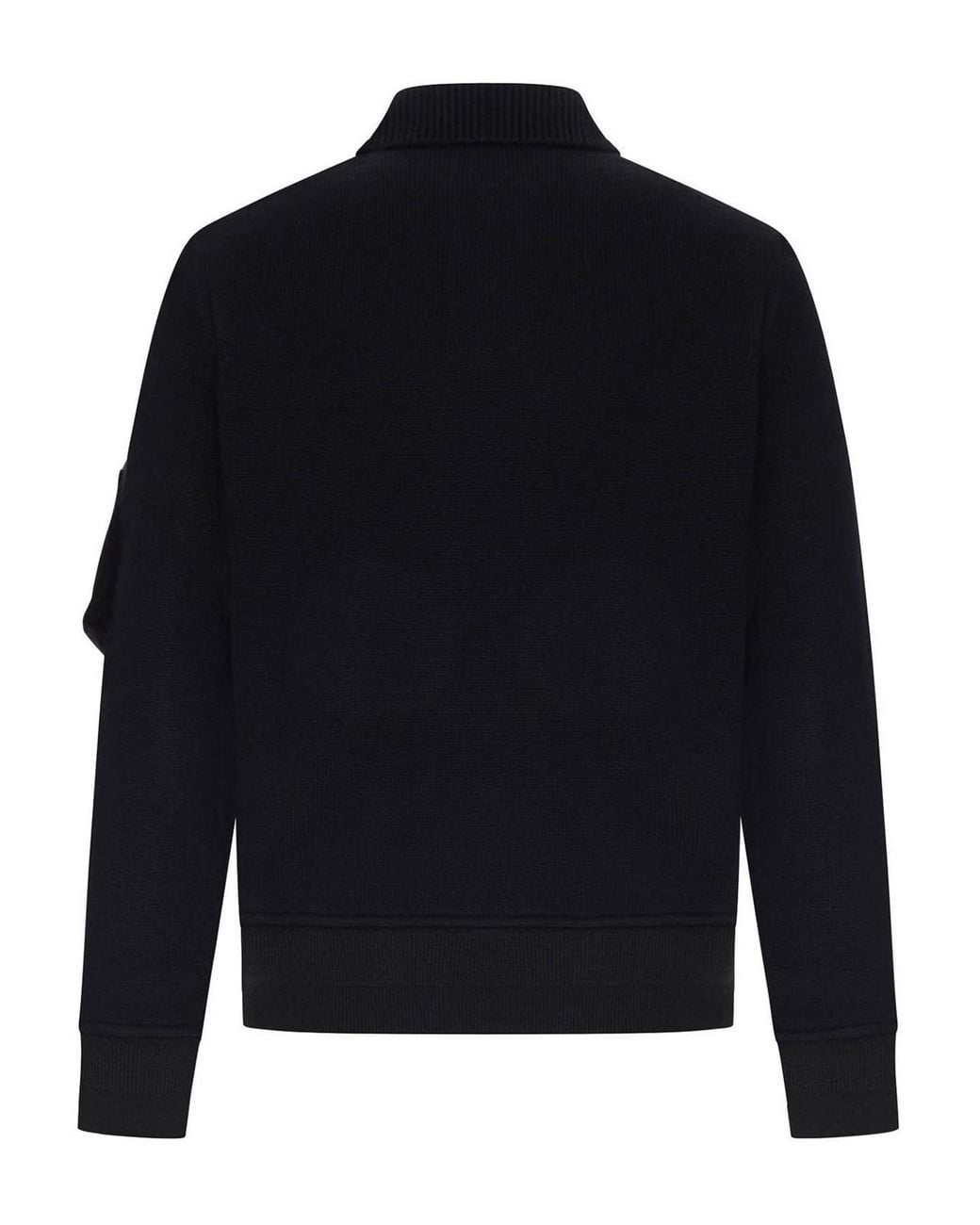 Sacai Blue Knitted Polo Shirt With Zip Detail for men
