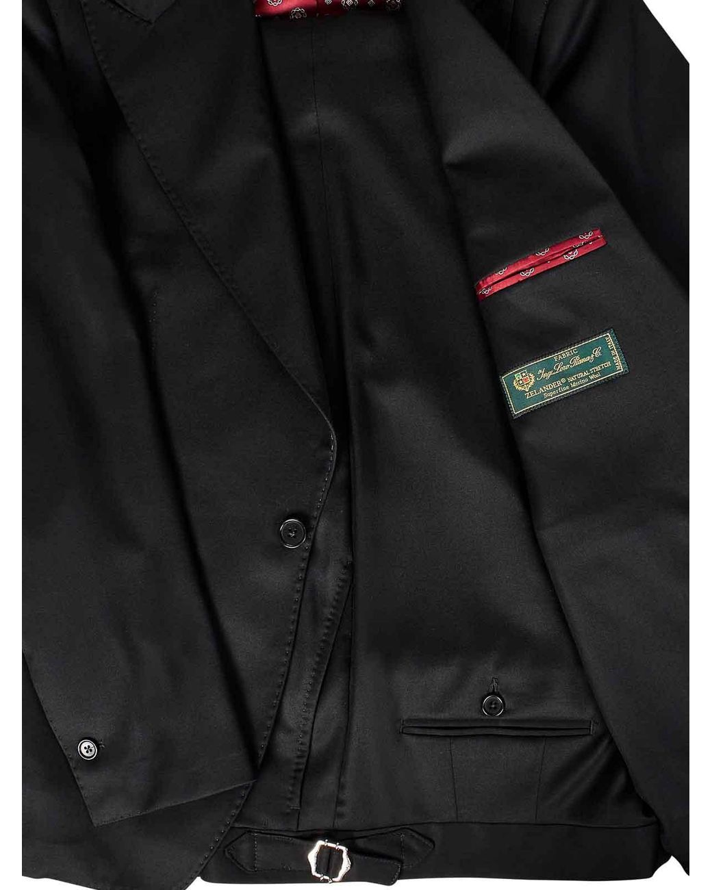 Franzese Collection Black Single-Breasted James Bond Suit for men