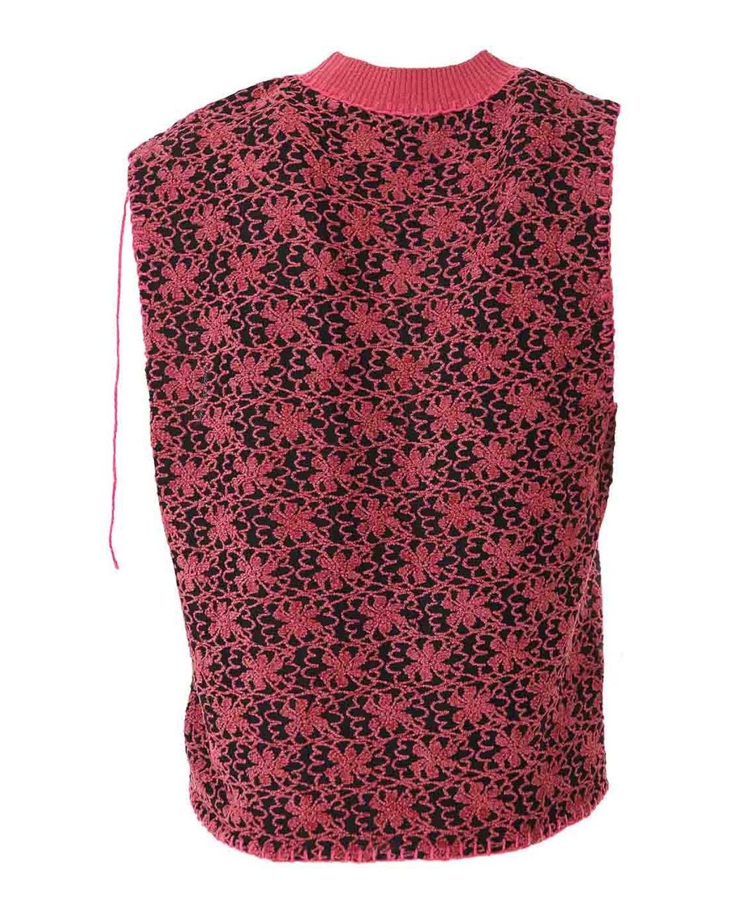 ANDERSSON BELL Red Flower Ash Vest for men