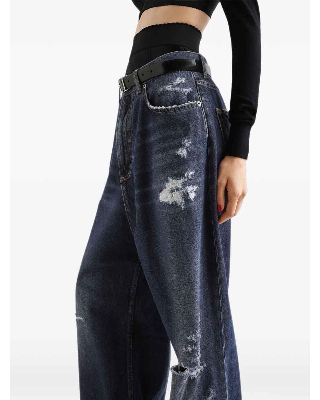Dolce & Gabbana Blue Item Disdressed Jeans