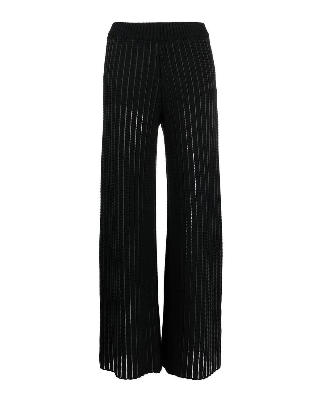 Fabiana Filippi Black Wide Leg Knittedd Trousers