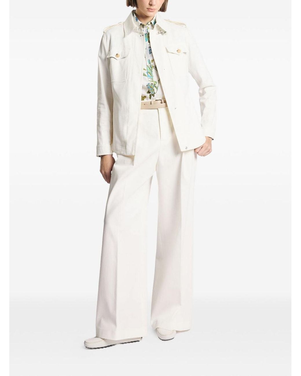 Fay White Shirt Jacket