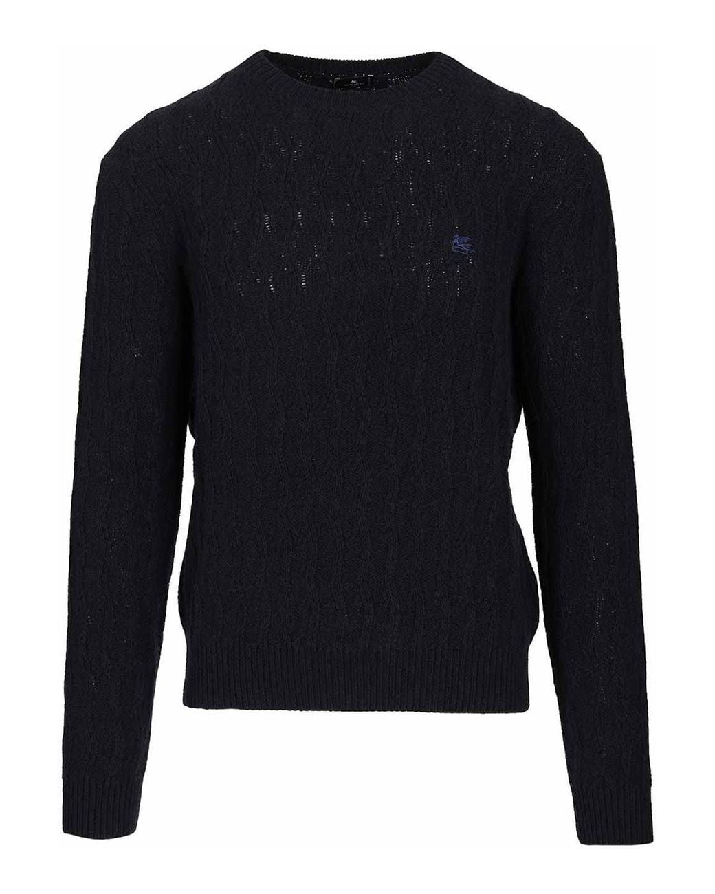 Etro Blue Cashmere Sweater for men