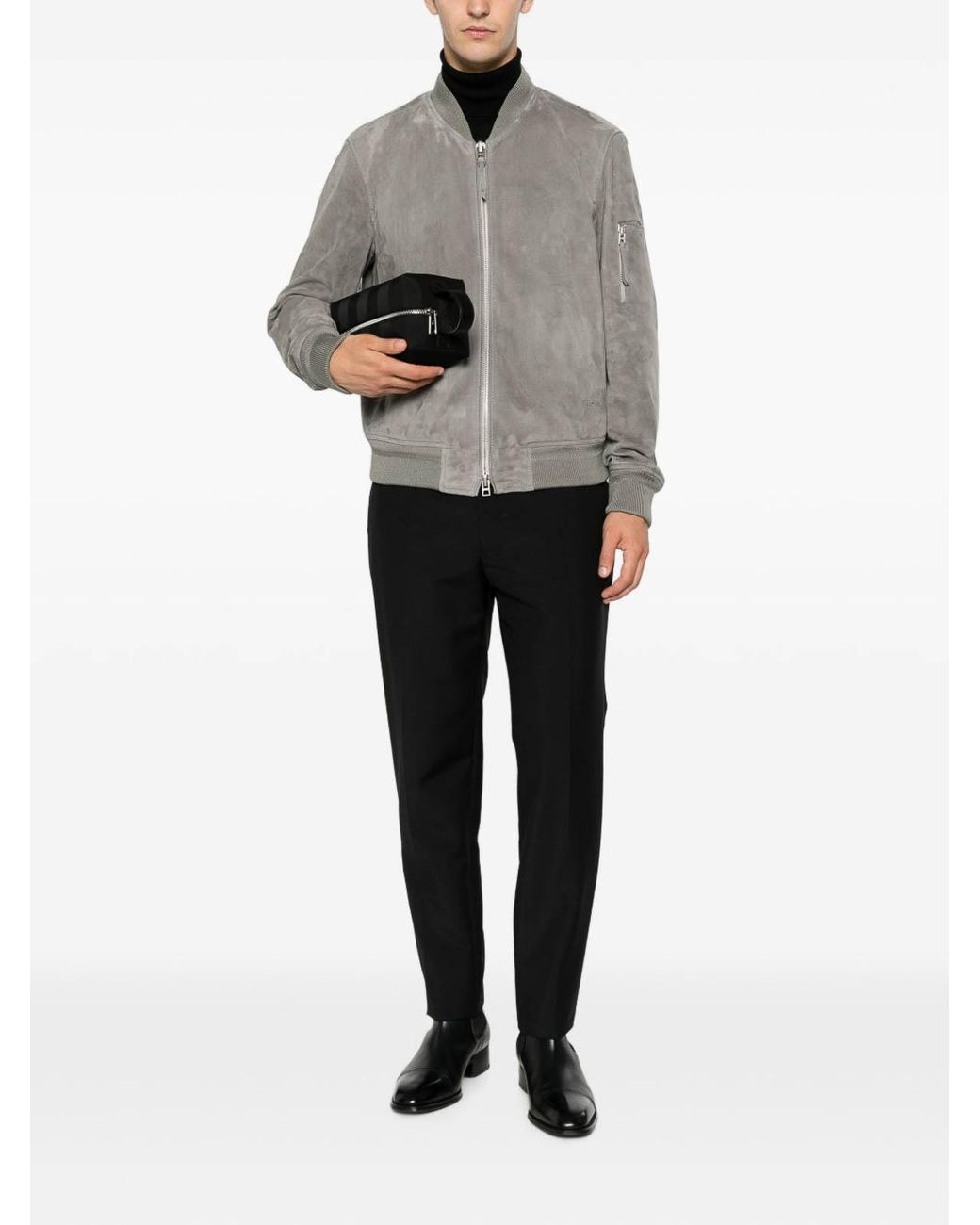 Chaqueta Bomber Tom Ford de hombre de color Gray