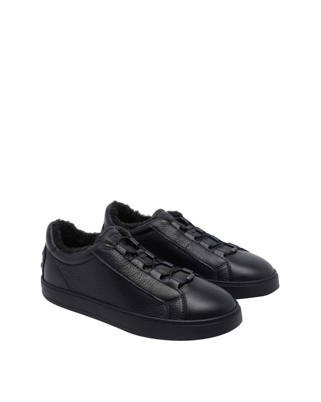 Tod's Black Pashmy Suede Sneakers for men