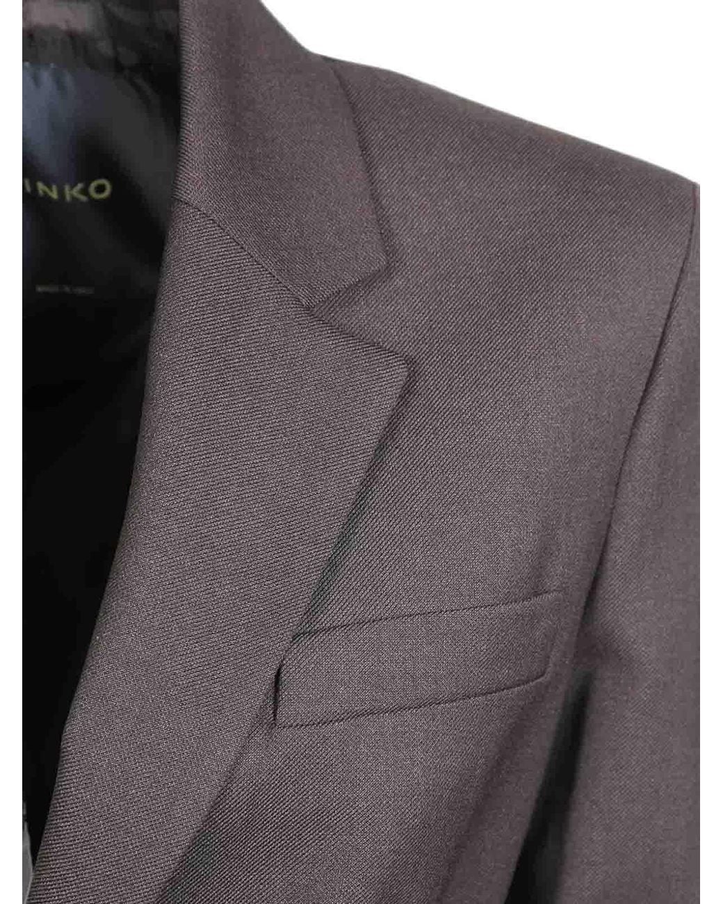 Pinko Black Vitiano Mixed Diagonal Jacket Over Dark