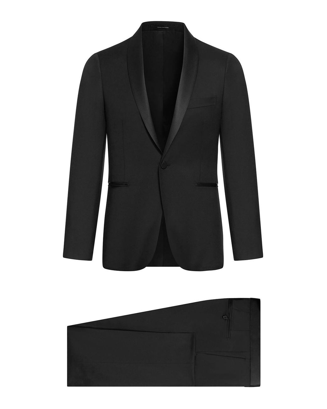Tagliatore Black Tuxedo With Wool Vest for men