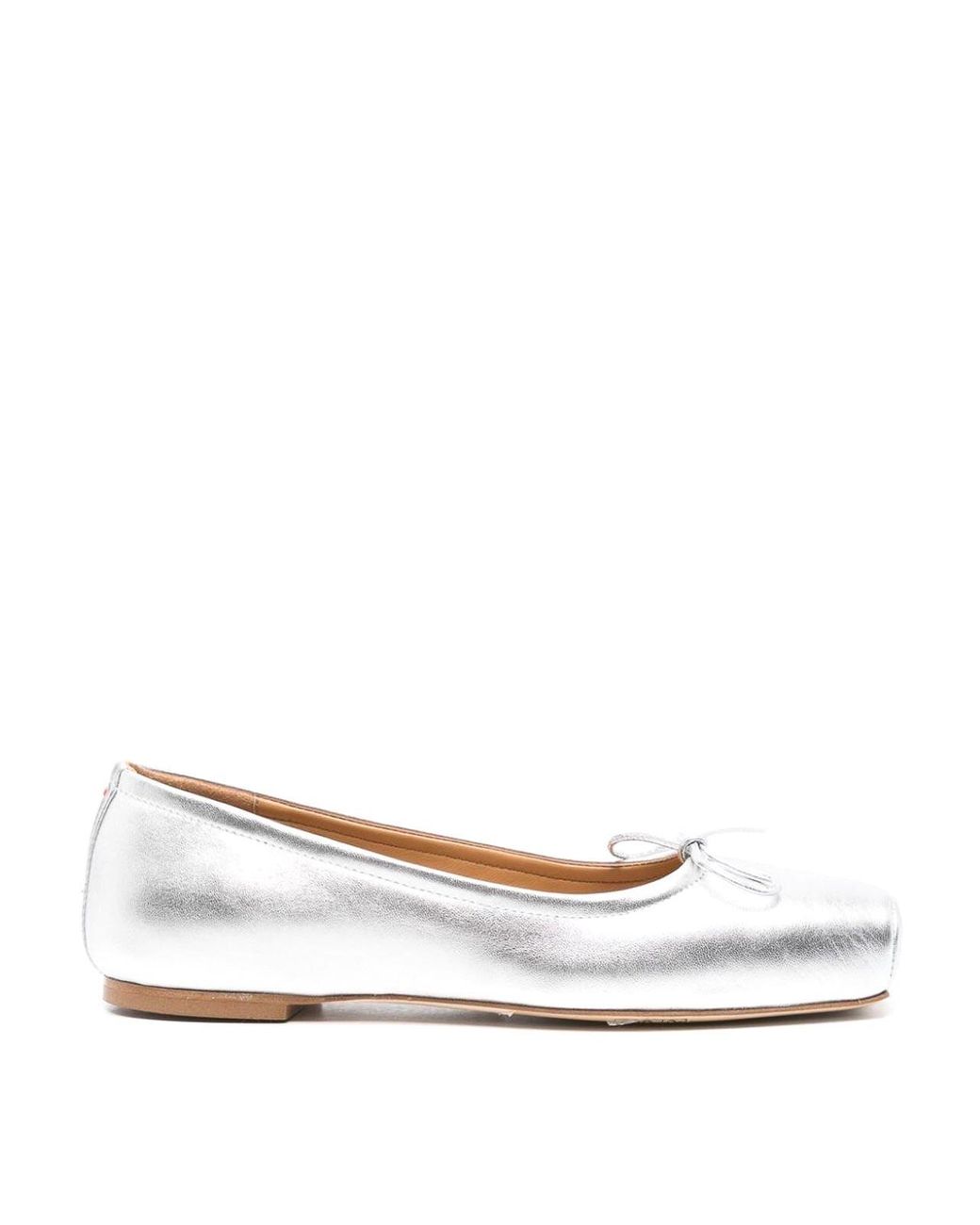 Aeyde White Gabriella Laminated Nappa Leather Loafer