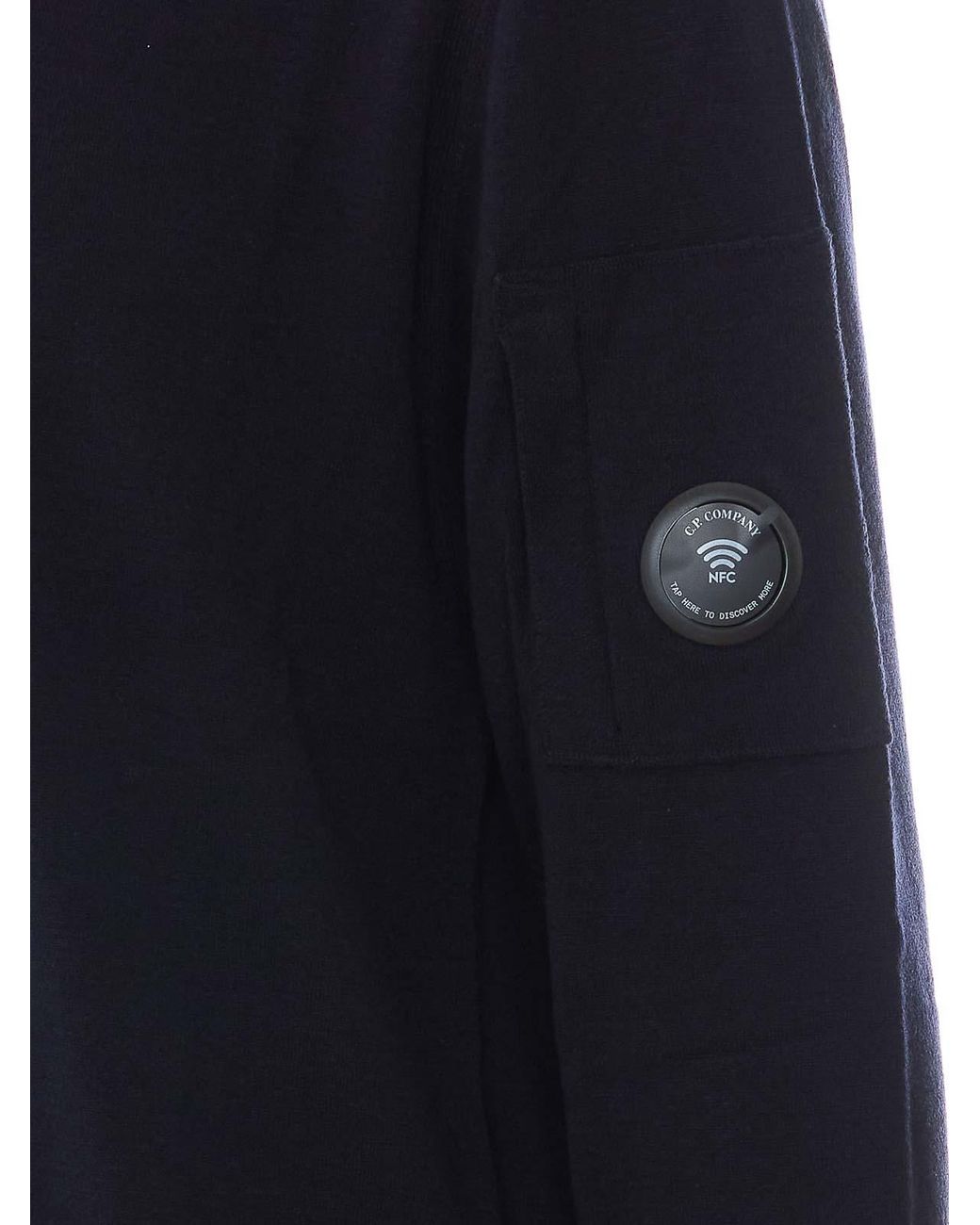 C P Company Blue Extrafine Merino Sweater for men