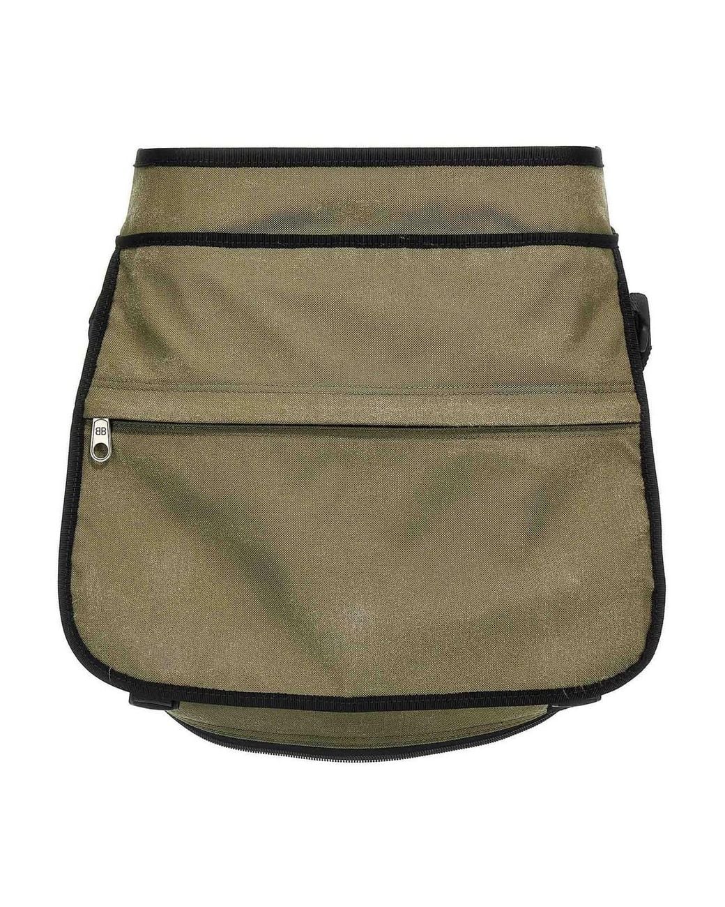 Balenciaga Green 'Bag' Mini Skirt
