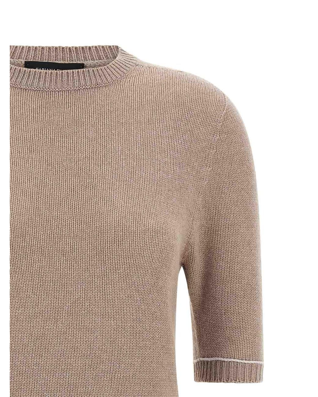 Fabiana Filippi Brown Gauze Sweater