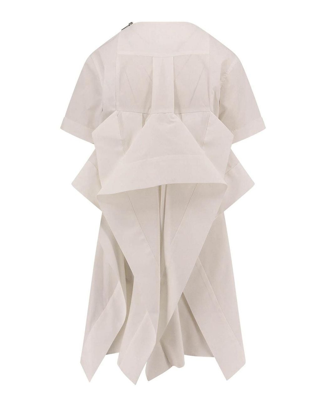 Sacai White Draped Dress